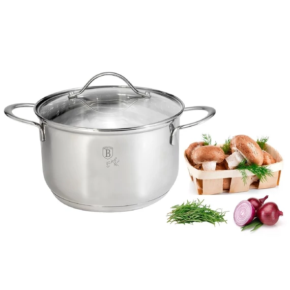Berlinger Haus Silver Jewellery rozsdamentes lábas üvegfedővel 3,8 L (BH-6291)