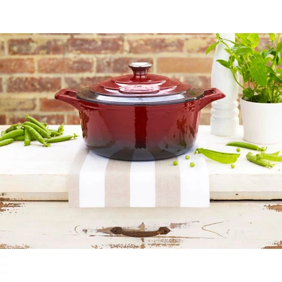  La Cuisine Red öntöttvas lábas fedővel 26 cm-es (432018)