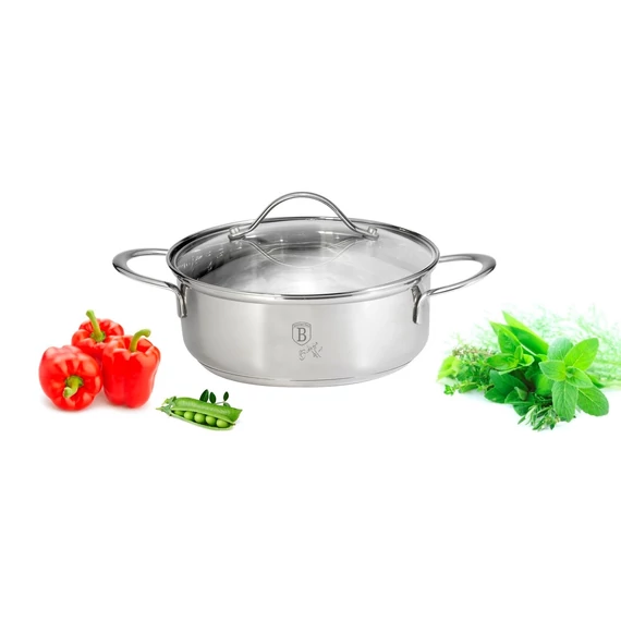 Berlinger Haus Silver Jewellery rozsdamentes lábas üvegfedővel 7 L (BH-6282)