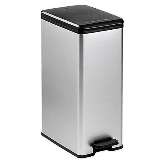 CURVER SLIM fémhatású pedálos szemetes 40L (CU-976)