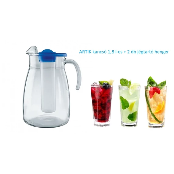 ARTIC Üveg Kancsó tetővel+2 db jégtartó henger (RS-13137620)