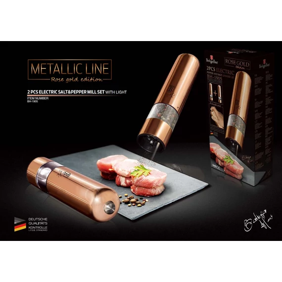  Berlinger Haus 2 db-os elektromos só-és borsőrlő szett Metallic Line Rose Gold Edition (BH-1905) 