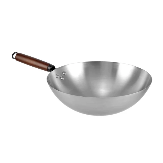 Tradicionális kínai szénacél wok (10481)