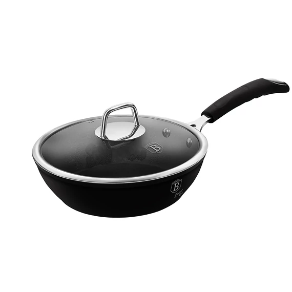 Berlinger Haus Black Professional Mély Serpenyő fedővel 24 cm-es (BH-6119) 