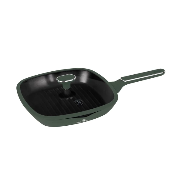 Berlinger Haus Matte Green Indukciós Grill Serpenyő fedővel 28 cm-es (BH-8162)