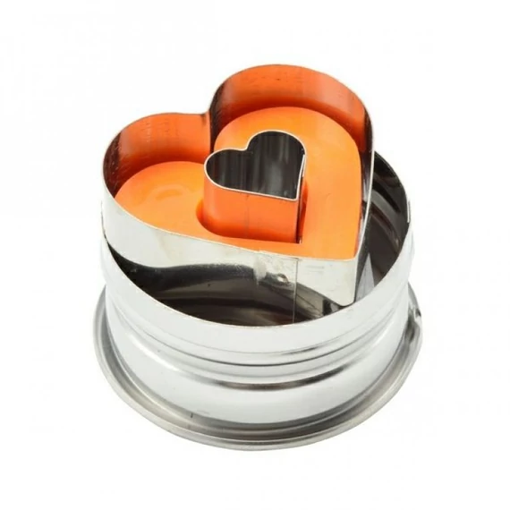 Szív alakú rugós linzerkiszúró (10350) 