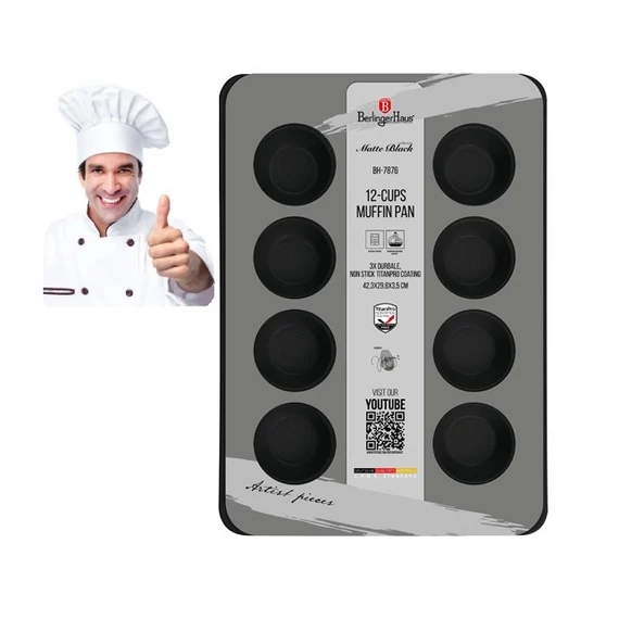 Berlinger Haus TitánPro bevonatú muffinsütő - 12 db-os (BH-7876)