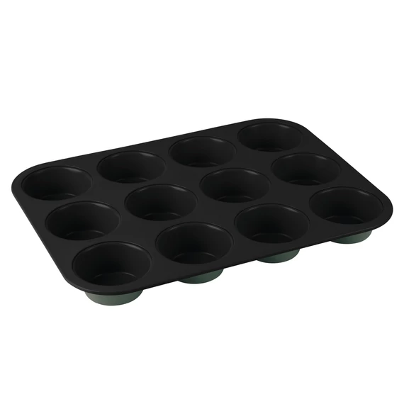Berlinger Haus Matte Green TitánPro bevonatú Muffinsütő - 12 db-os (BH-7946)
