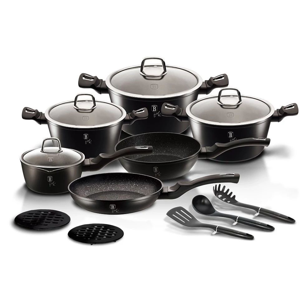 Berlinger Haus Black Silver 15 részes edénykészlet (BH-6155)