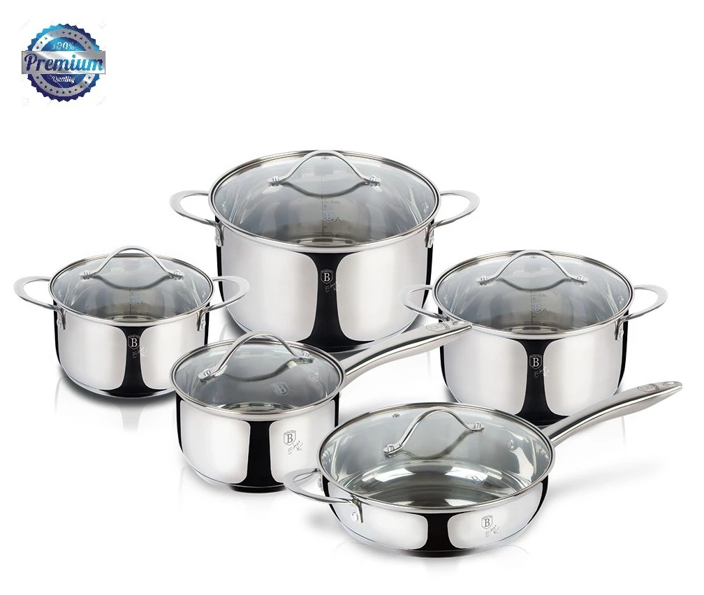 Berlinger Haus Silver Jewellery  10 részes LUXUS edénykészlet (BH-6660) 