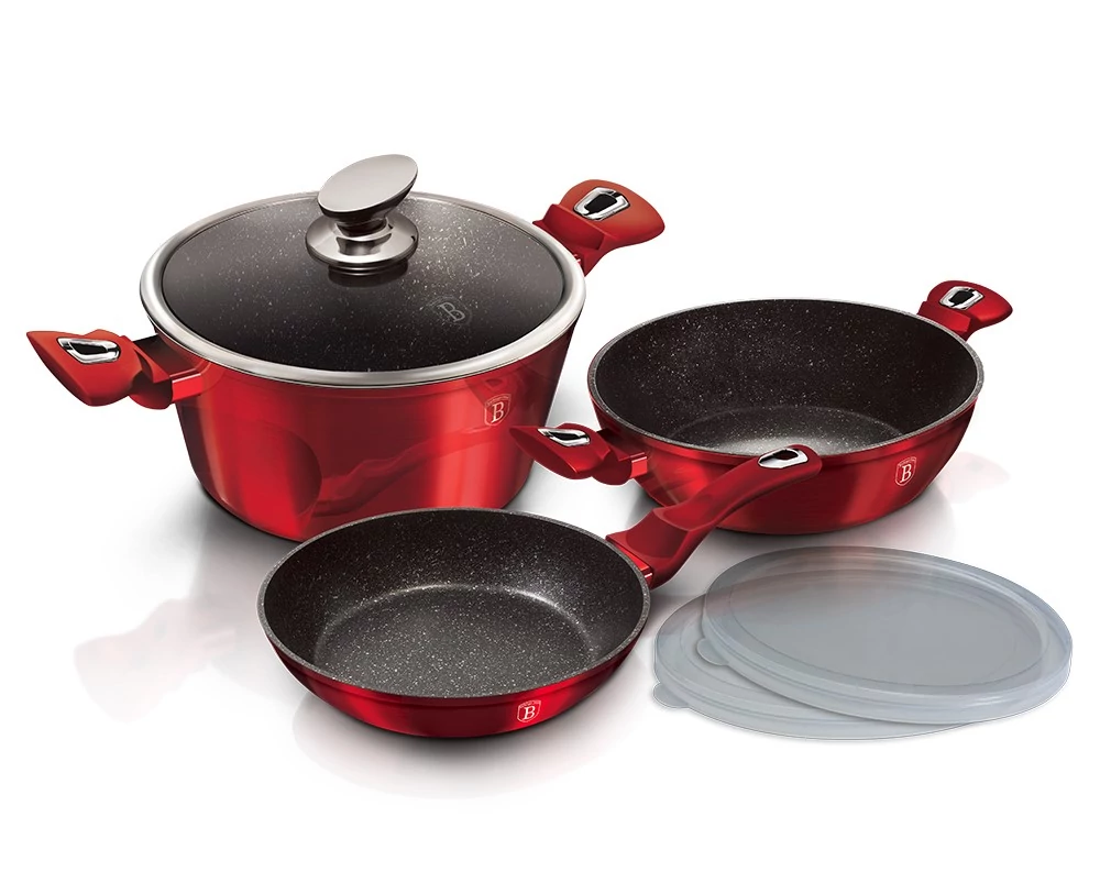 Berlinger Haus Metallic Line Burgundy 6 részes edénykészlet (BH-7046) 