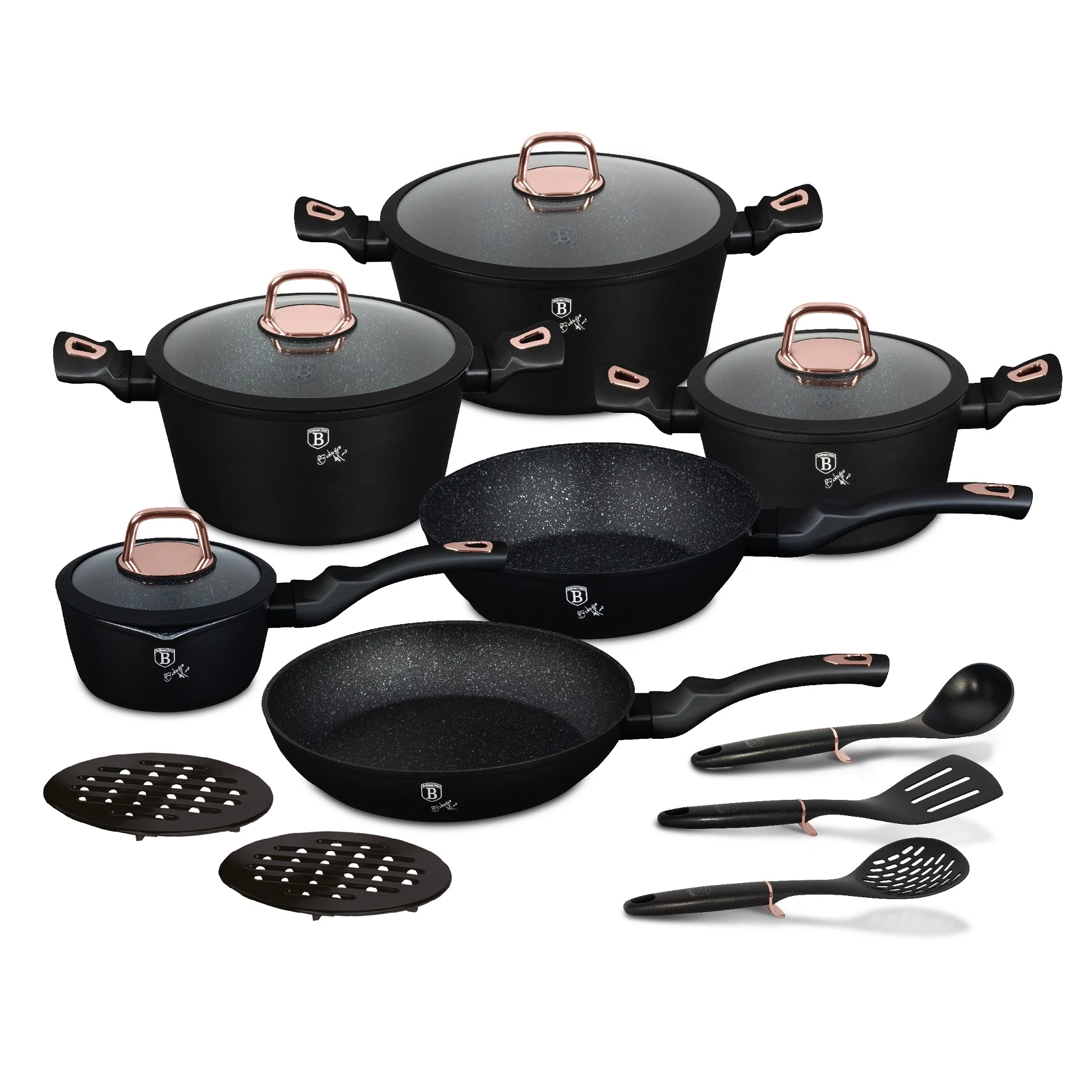 Berlinger Haus Black Rose 15 részes edénykészlet (BH-8234) 