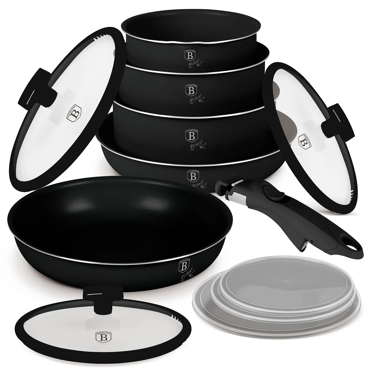 Berlinger Haus Matte Black 12 részes edénykészlet (BH-8248)