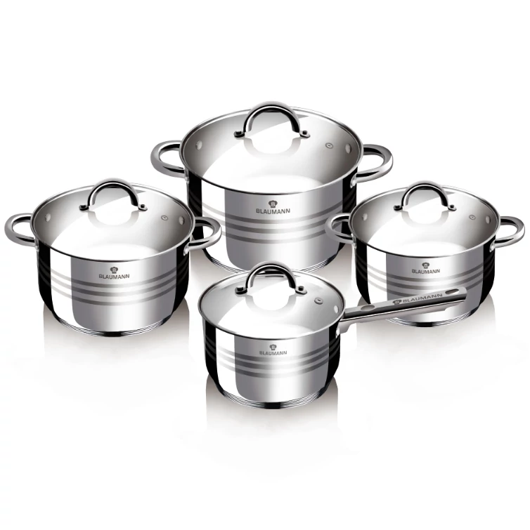 Blaumann Gourmet Line Jumbo 8 db-os INOX edénykészlet (BL-3115)