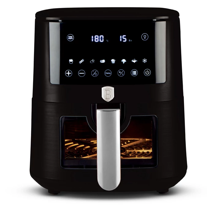 Berlinger Haus Black Silver 8 l-es Forrólevegős Sütő LCD Kijelzővel (BH-9605)