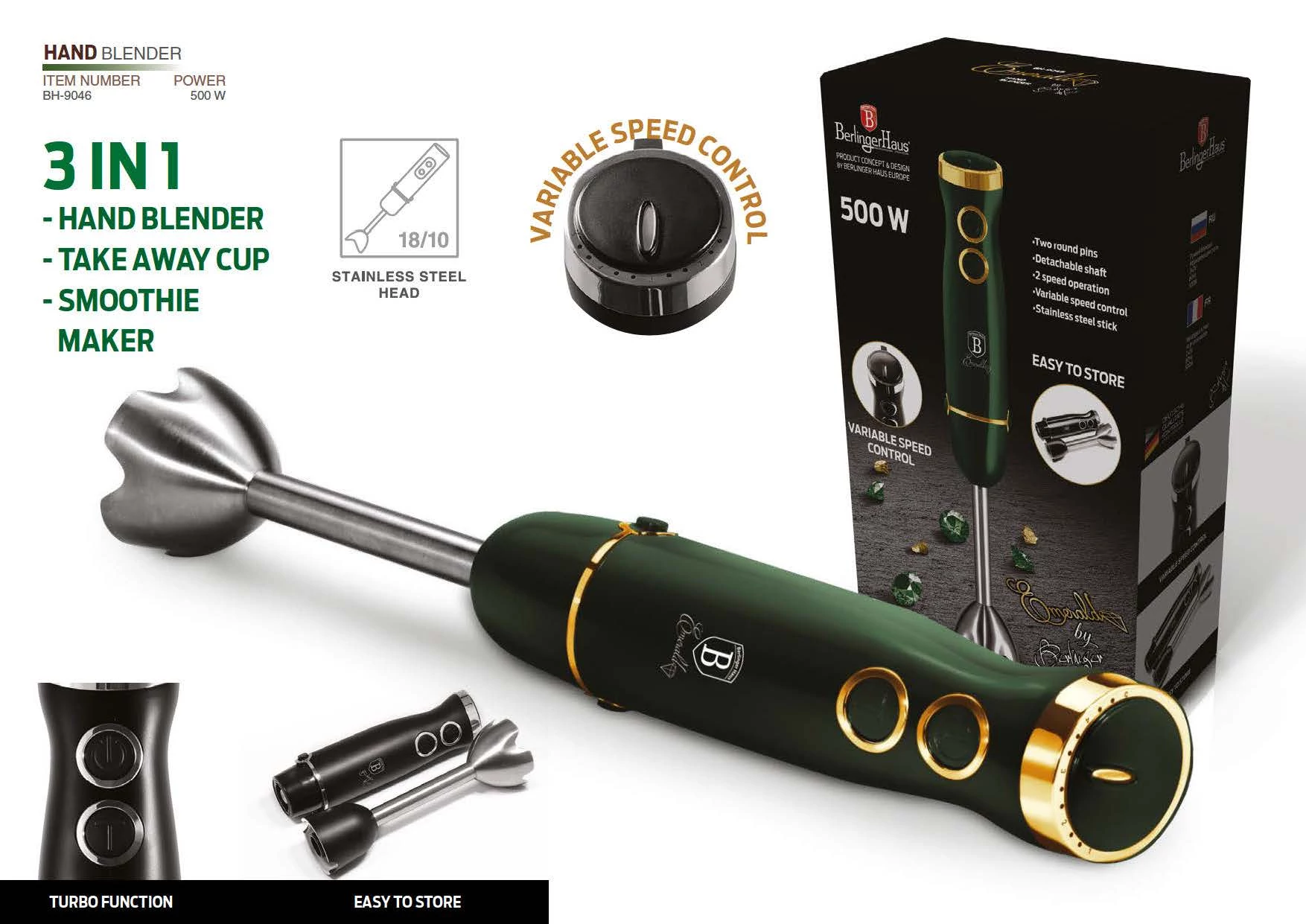 Berlinger Haus Emerald Botmixer (BH-9046)