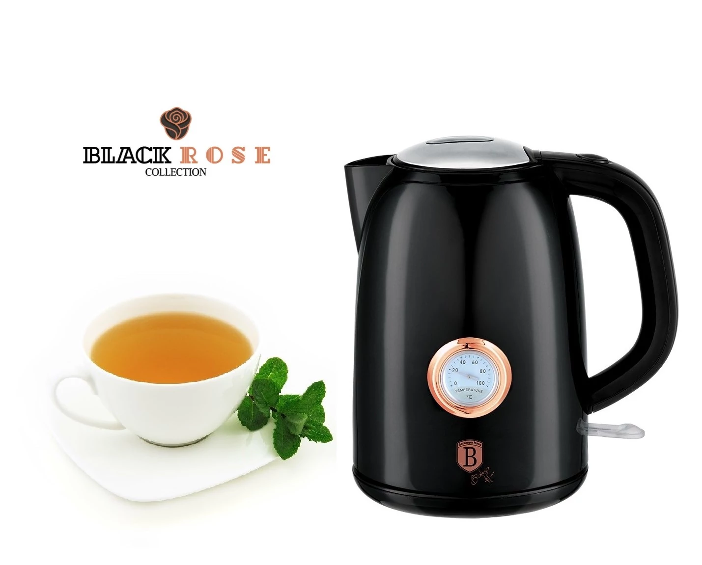  Berlinger Haus Black Rose 1,7 l-es Elektromos Vízforraló Hőfokjelzővel (BH-9077)