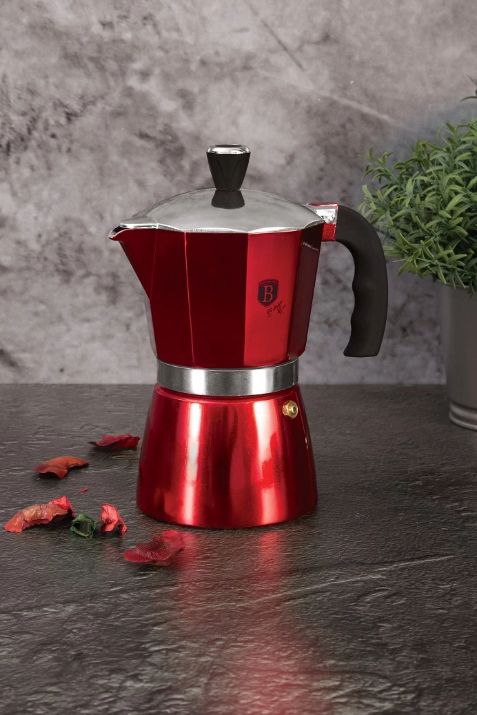 Berlinger Haus Burgundy Metallic Line 3 személyes kotyogós kávéfőző (BH-8544)