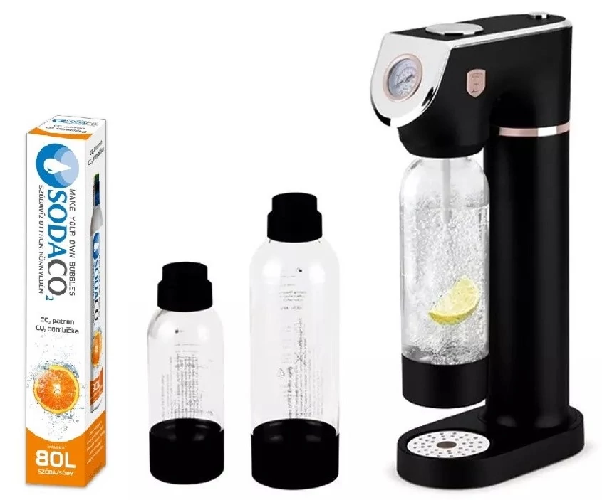  Berlinger Haus Black Rose Szódagép SodaCo CO2 patronnal, 2 db palackkal (BH-8554C) 