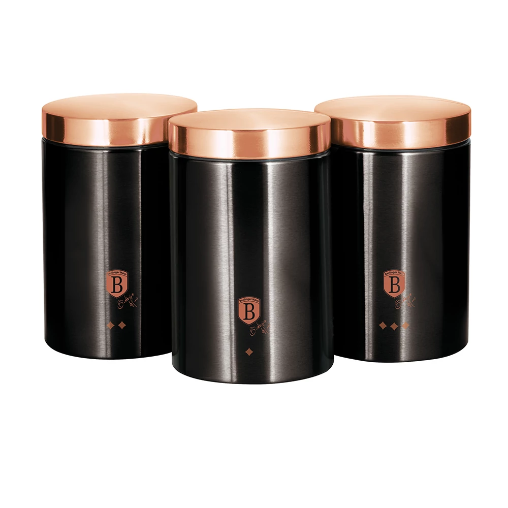 Berlinger Haus Black Rose Gold 3 részes konyhai tároló szett (BH-1734) 