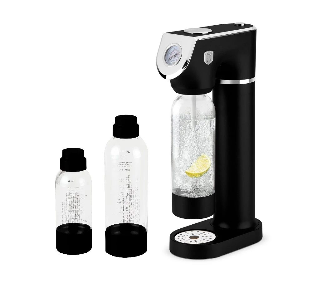 Berlinger Haus Black Silver Szódagép 2 db palackkal barométerrel (BH-8598)