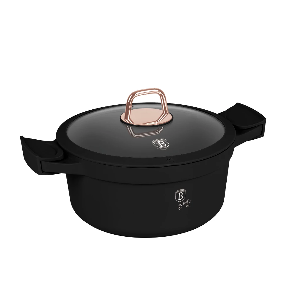 Berlinger Haus Black Rose TitánPro bevonatú Lábas fedővel 24 cm-es (BH-1457) 