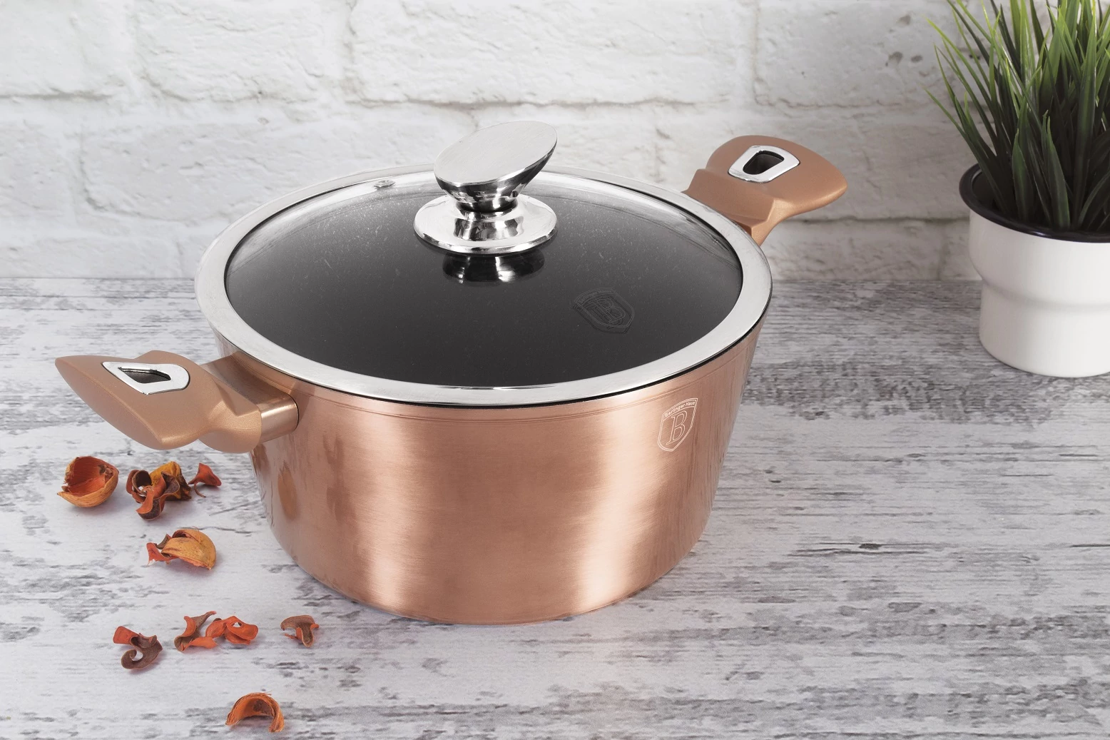 Berlinger Haus Rose gold Metallic Indukciós lábas 28 cm-es (BH-1516)