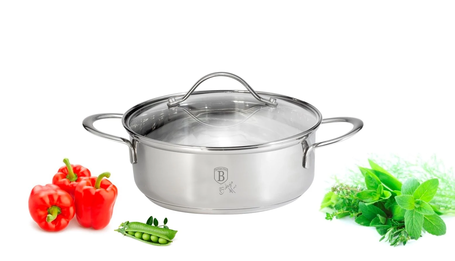Berlinger Haus Silver Jewellery rozsdamentes lábas üvegfedővel 2,75 L (BH-6279)