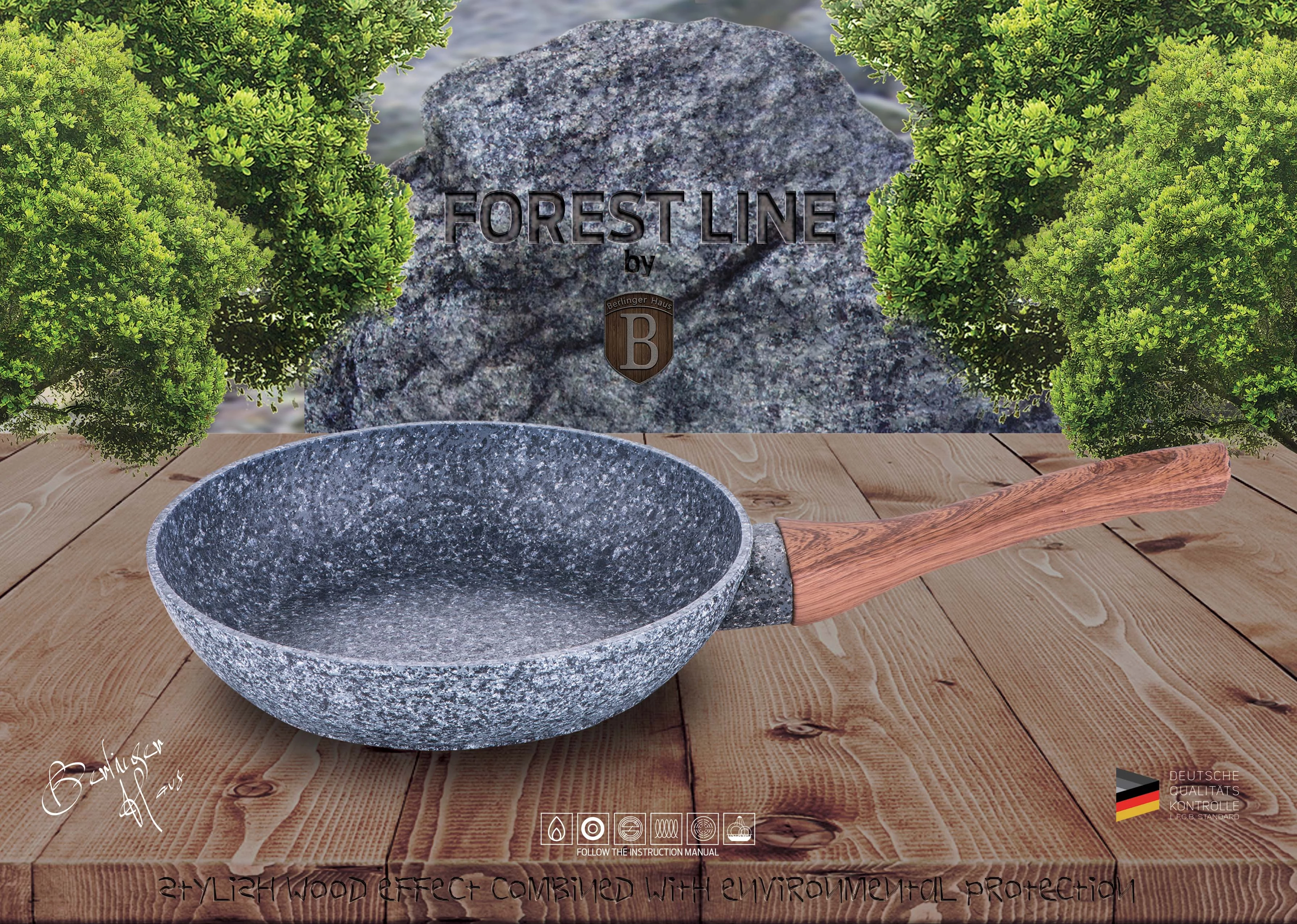 Berlinger Haus Forest Line Indukciós Serpenyő 28cm-es (BH-1193) 