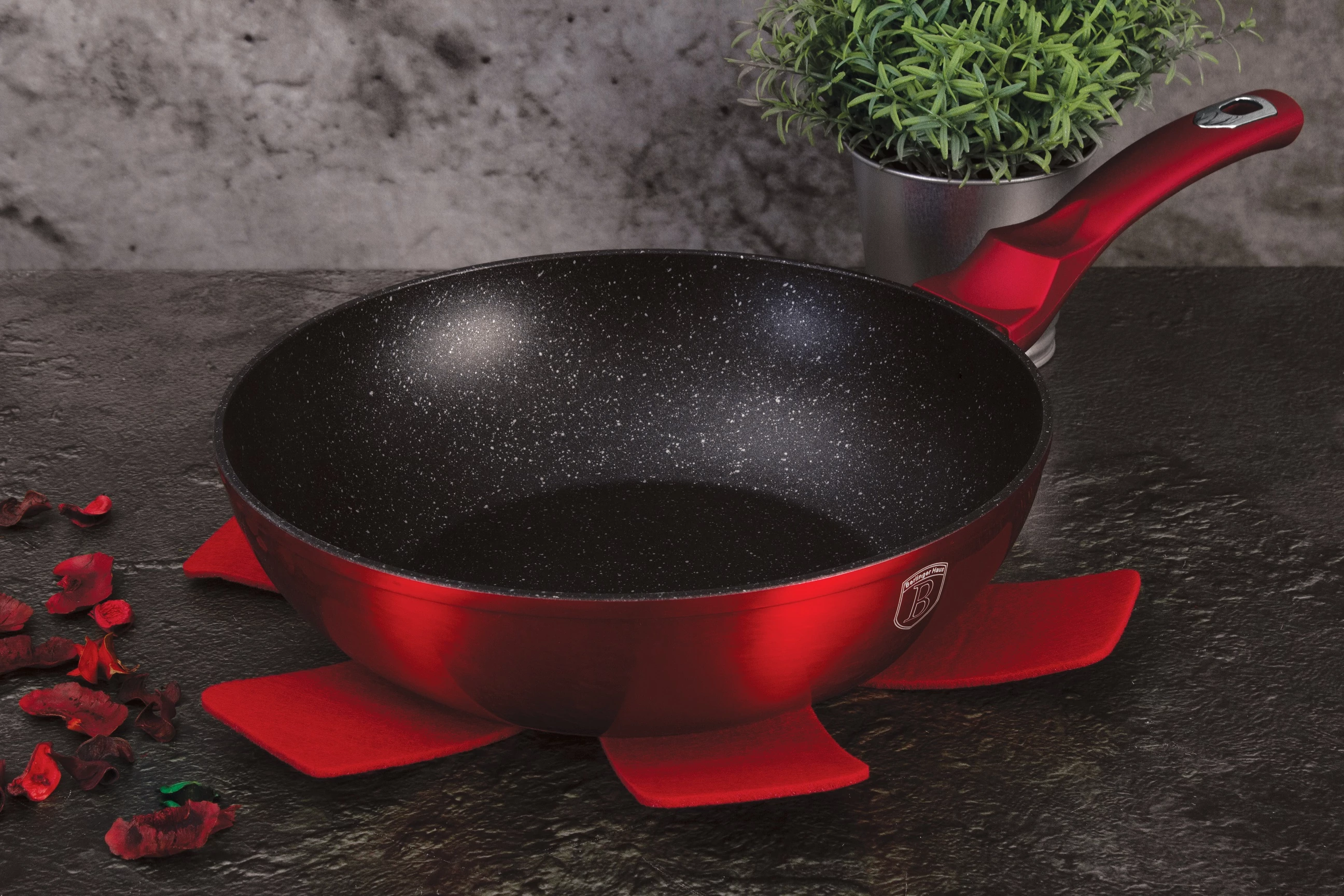 Berlinger Haus Burgundy Metallic Line Wok 28 cm-es (BH-1267) 