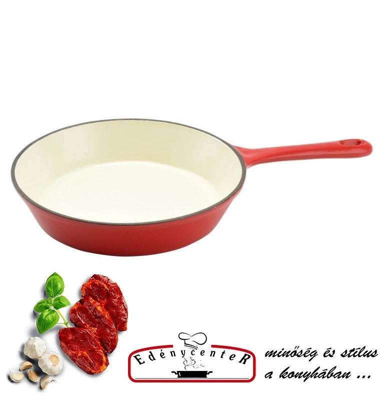  Zománcozott Öntöttvas Serpenyő 24 cm-es (12512)